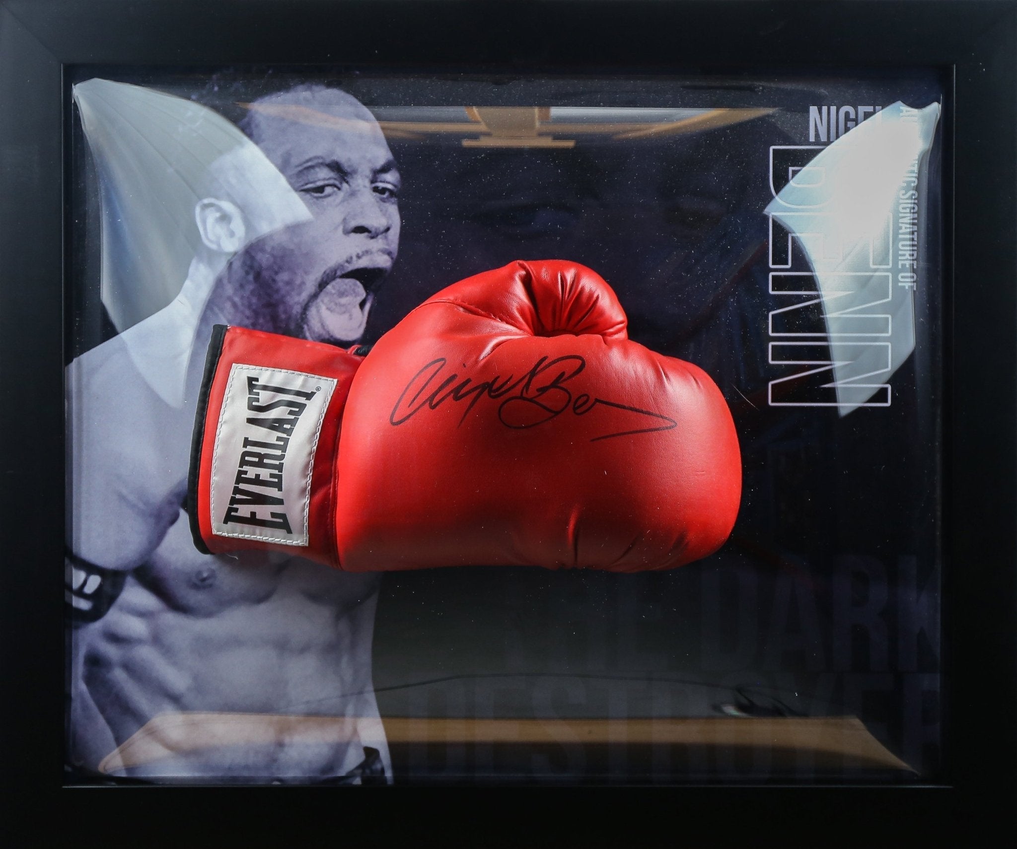 Nigel Benn Signed Glove Framed Display - Memorabilia Framers Shop